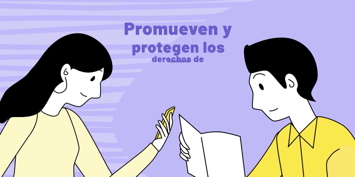 Dos ilustraciones de la animación